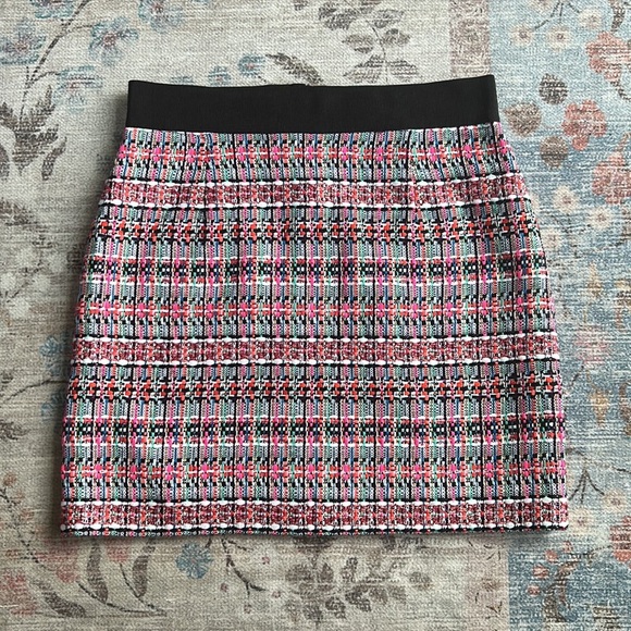 Milly Rainbow Tweed Mini Skirt New Size 10 - Picture 2 of 10